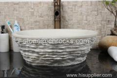 Snow White Marble Bathroom Sinks