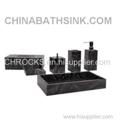 silver dragon marble bathroom accessories marble lotion bottle stone plate marble paper box