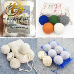 hot sale 6-Pack XL 100% New Premium Zealand Organic wool dryer balls felt ball