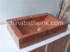 Red Travertine Stone Sink