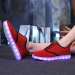 Boost Sply Red fly knitting shoes with LED lights exporter