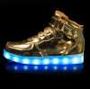 Best gold skateboard shoes with LED lights sport casual shoes manufactor