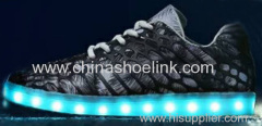 Best charcoal skateboard shoes with LED lights sport casual shoes manufactor