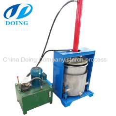 Hydraulic press filter cassava dewatering machine