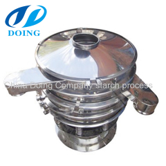 Stainless steel vibrating screener for starch and flour production