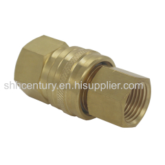 Brass Material American Type Straight Through Non-Valve Quick Connect Coupling