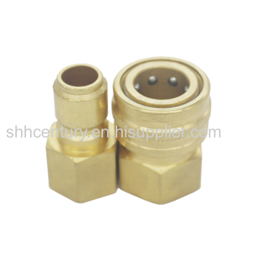 Brass Material American Type Straight Through Non-Valve Quick Connect Coupling