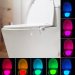 modern design rechargeable battery 8 colorful PIR motion sensor mini led toilet night light