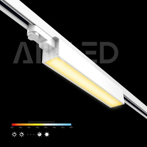 Remote control CCT adjustable and dimming LED linear track light