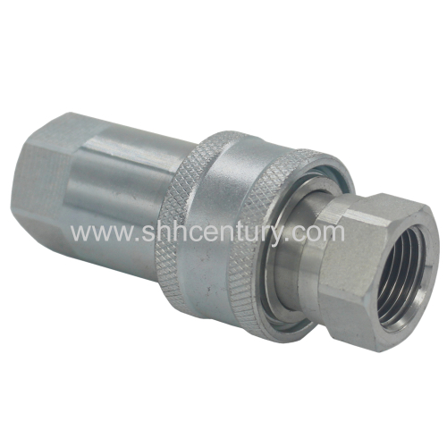 ISO5675 Carbon Steel Ball Valve Type Hydraulic Quick Release Coupler BSP G1/2