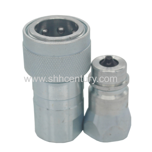 1/2 Zinc Plate ISO5675 Hydraulic Quick Connect Coupler PIN Valve