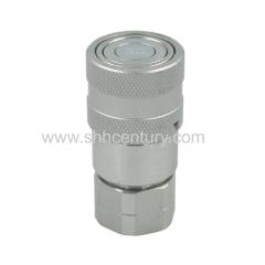 ISO16028 1/2 NPT Skid Steer Bobcat Flat Face Hydraulic Quick Connect Coupler Coupling Socket