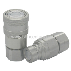 ISO16028 1/2 NPT Skid Steer Bobcat Flat Face Hydraulic Quick Connect Coupler Coupling Socket