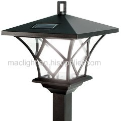 Solar Powered LED Yard Light with 5 Foot Pole for Outdoor Lighting