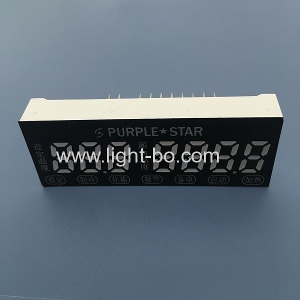 ультра яркий синий пользовательский 7-значный 7-сегментный светодиодный дисплей для контроля температуры