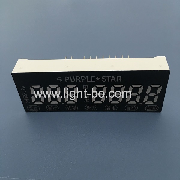 display led blu ultra luminoso personalizzato a 7 cifre a 7 segmenti per il controllo della temperatura