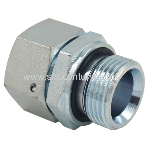 Carbon Steel Metric hydraulic fitting with swivel nut and captive seal