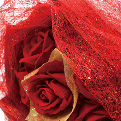 flowers glitter amor mesh with thread packaging