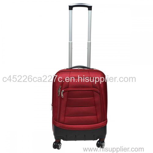 Hybrid ABS and EVA trolley suitcase