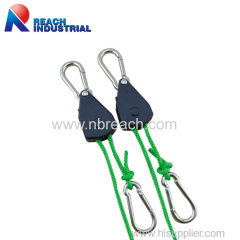 1/8" Rope Ratchet Light Hanger with Carabiner Hook