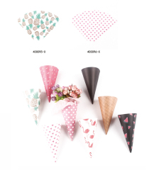 flowers ice cream web bouquet wrapping paper