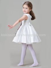 Bow Flower Embroidery Ruffled Tutu Princess Party Dress for Toddlers Girls Wholesale