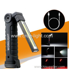 New USB charging COB led light with magnet multi-function handheld work light