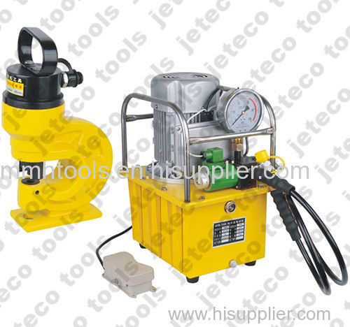 electric hydraulic pump operated hydraulic hole punching machine