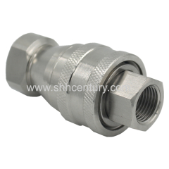 Close Type Hydraulic 304 Stainless Steel Quick Release Coupling BSPT1/2 Quick Coupler