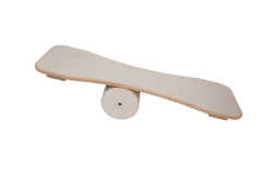 wooden balance board with rubber roller