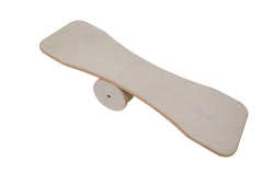 wooden balance board with rubber roller