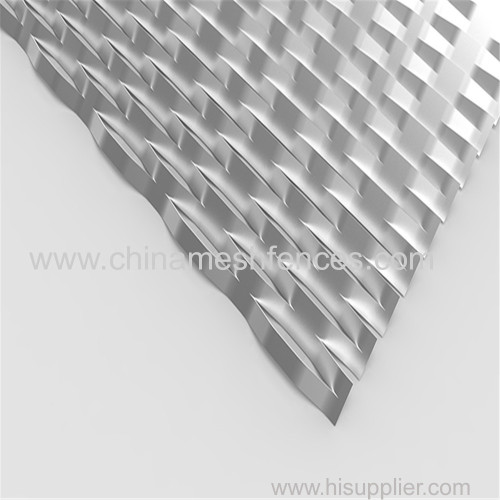 Diamond Shape Raised Expanded Metal Sheet Mesh for facade(Factory)