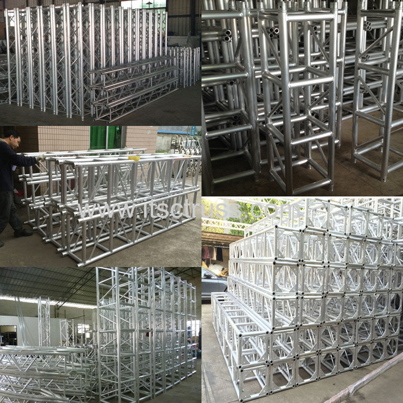 Instalación de un sistema de iluminación de escenario con armazón de aluminio para interiores