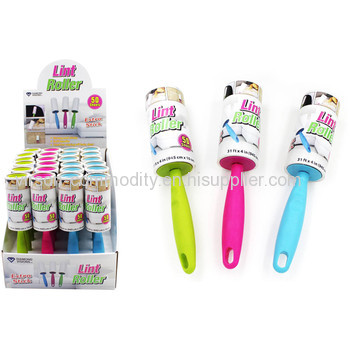  adhesive pick up lint roller with printed handle sticky lint brush