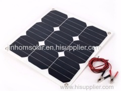Photovoltaic 30W 18V Flexible Solar Panel Sunpower Mono Cell Outdoor Solar Charger for Yacht RV Boat Car Charger