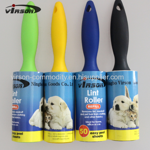 Vertical Triangular Prism Handle Sticky Disposible Lint Roller