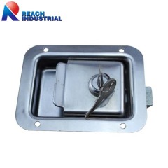 Polished Stainless Steel Recessed Paddle Lock