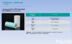 Compound PE+HIPS Sheet Roll for thermoforming for cosmetic packaging