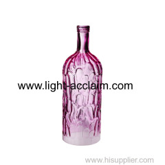 Pink wine bottle glass lampshade