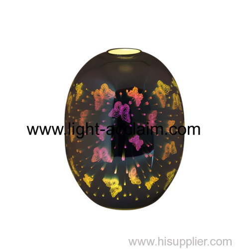 3D glass chandeliers Laser engraving egg butterfly pattern