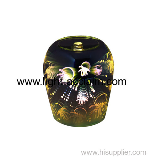 Jellyfish pattern 3D glass lighting