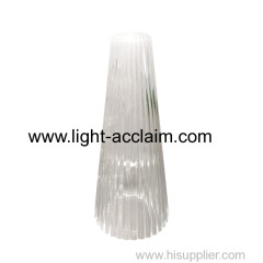 Fan-shaped texture glass chandelier shade