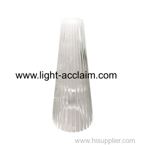 Fan-shaped texture glass chandelier shade