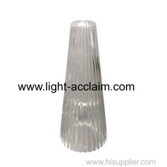 Fan-shaped texture glass chandelier shade