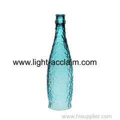 Blue wine bottle glass chandelier shade