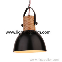 Metal fabric table lamp Wood metal chandelier commercial led lighting