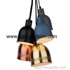 Metal fabric table lamp Wood metal chandelier commercial led lighting