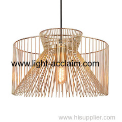 Metal wire chandelier Edison light bulb