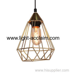 Metal wire chandelier Edison light bulb