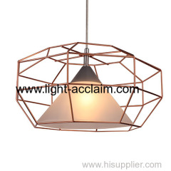 Metal wire chandelier Edison light bulb